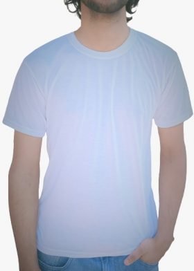 Half Sleeve Plain White T-Shirt (Sublimation Cotton)