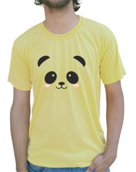 Panda Half Sleeve T-Shirt Yellow
