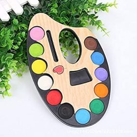 Artistic Palette with 12 Water Color & Artist Paint Brush