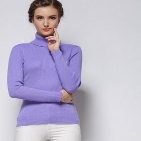Cool Lavender Turtle Neck Sweater