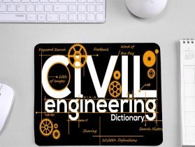 Civil Engineering Students Printed Mouse Pad