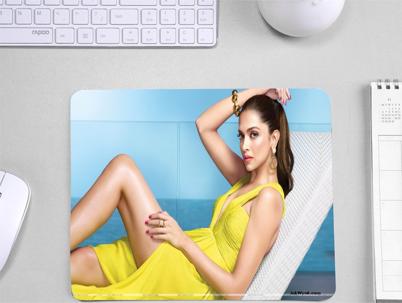 Deepika Padukone Printed Mouse pad Anti Slip Base 9x7 Inch