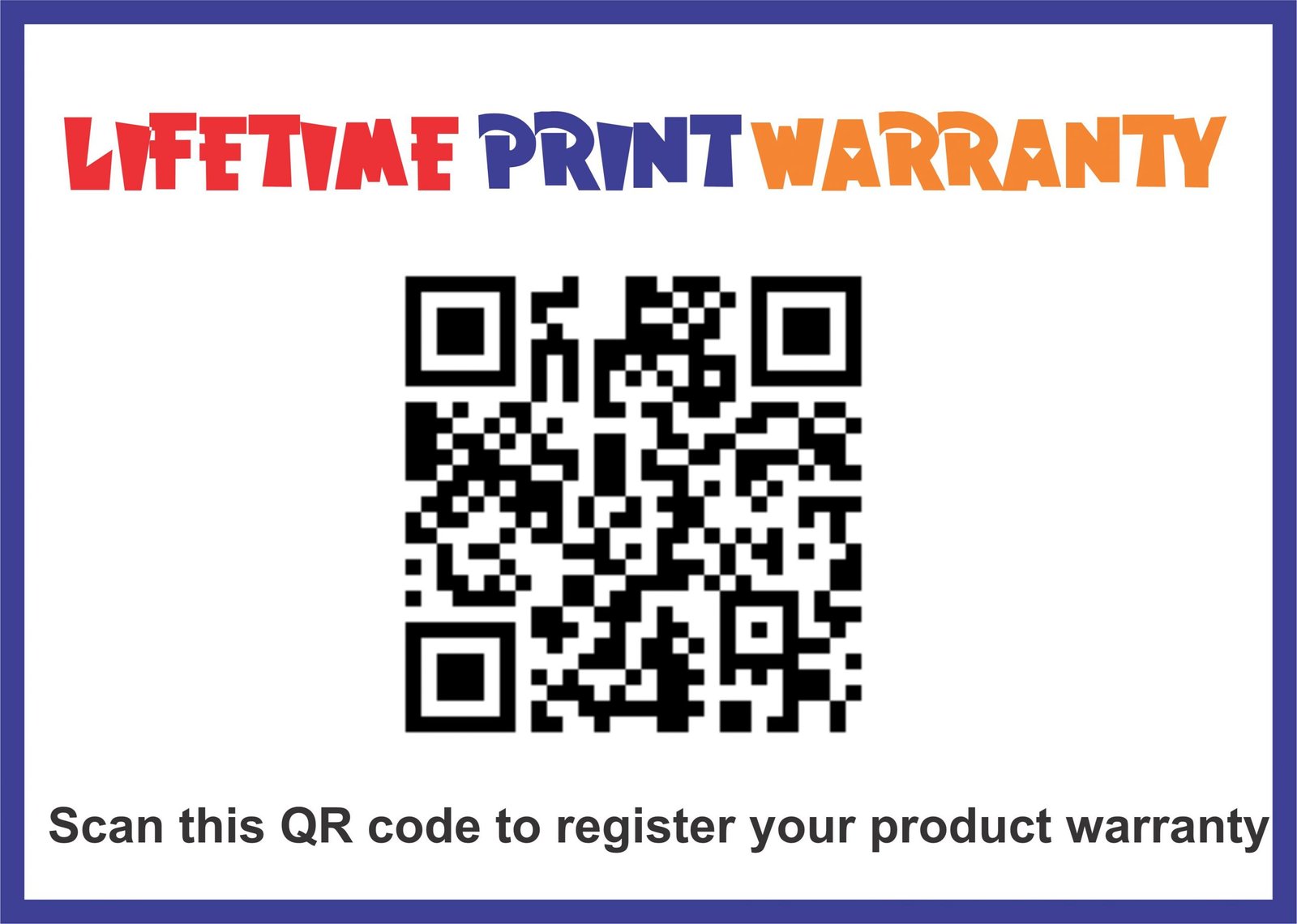 lifetime print warranty